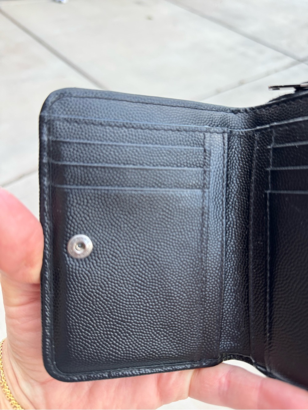 Authentic! Yves Saint Laurent Black Quilted Leather wallet - Picture 7 of 9